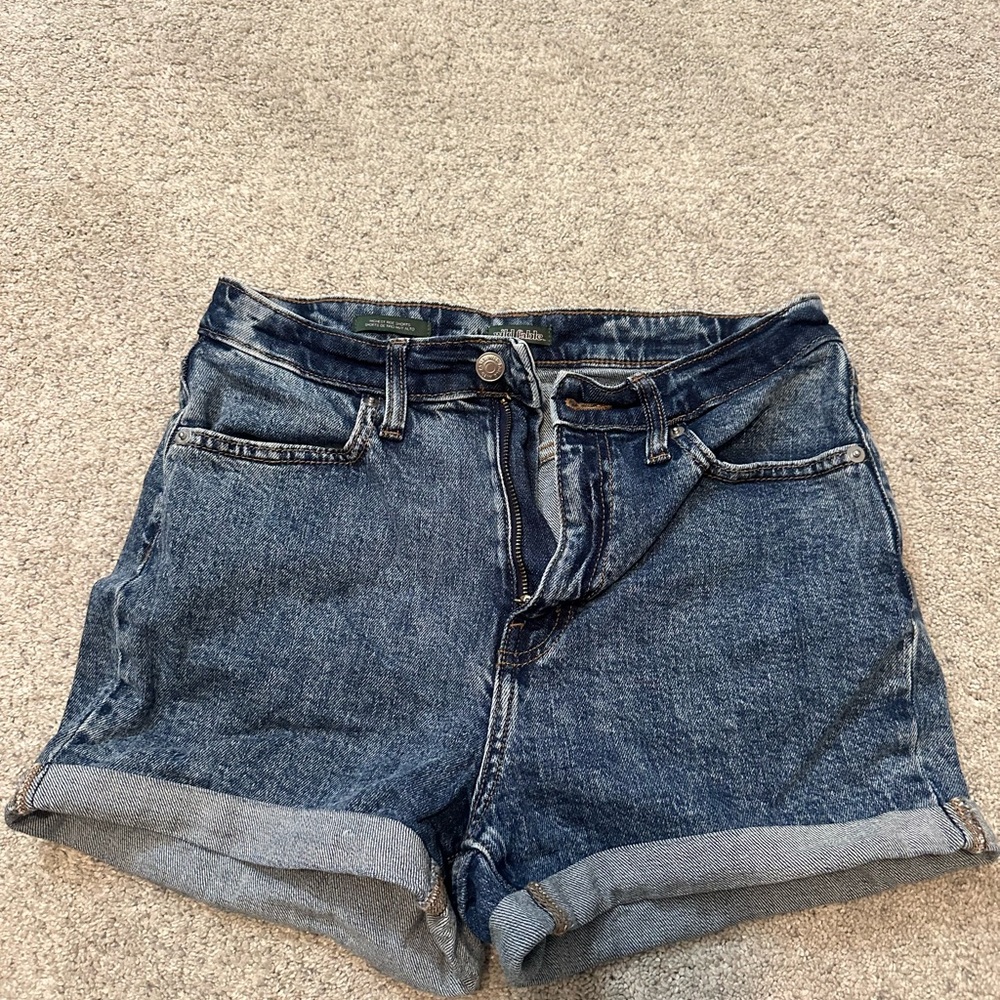 Denim Blue Women's Shorts Size 4 Wild Fable High Rise
